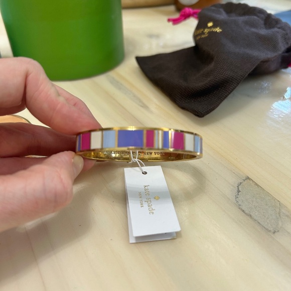 Kate Spade Striped Hinge Bracelet - Picture 1 of 5